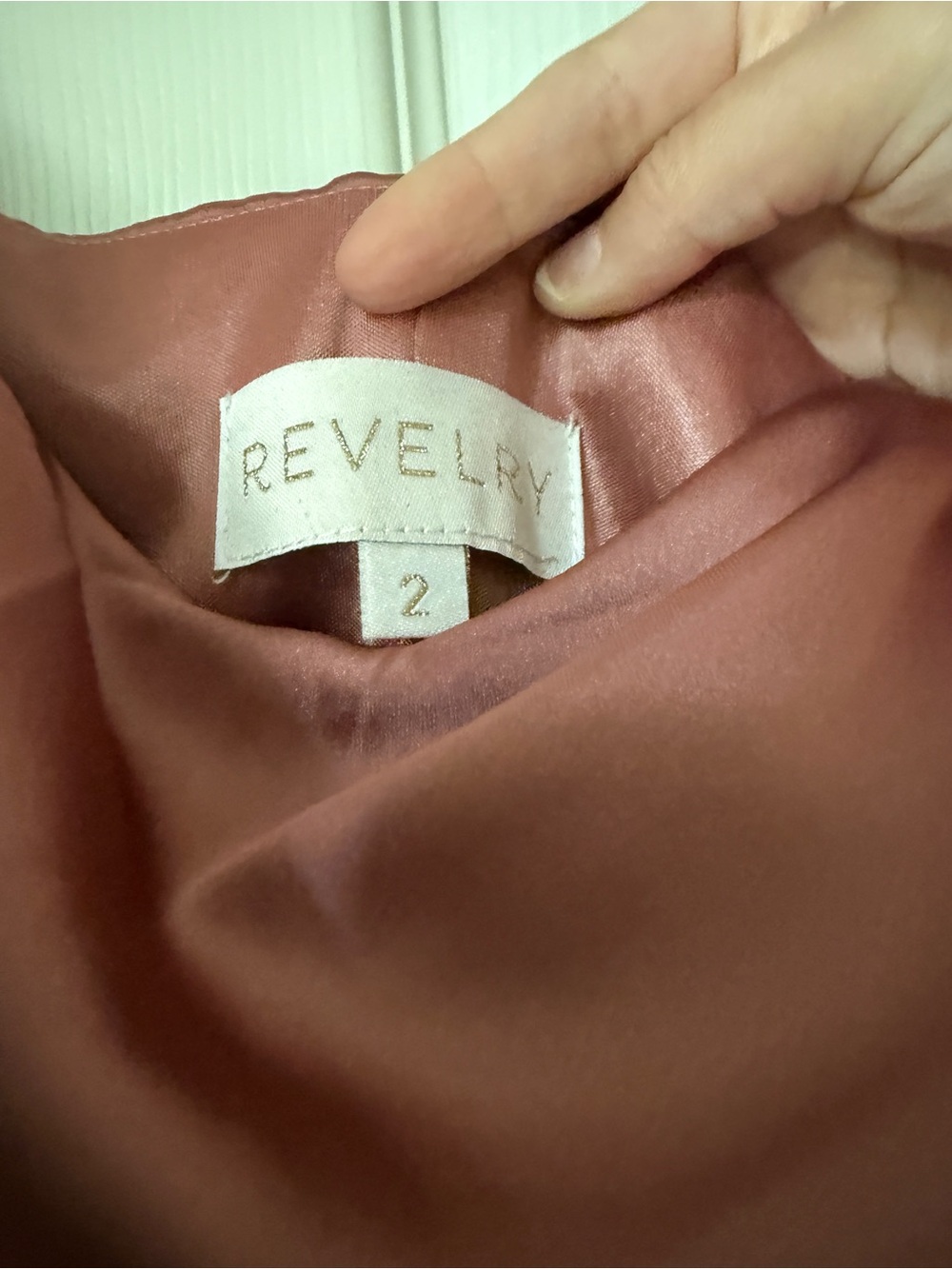 Revelry Skye Satin-Desert Rose NWT - Picture 2 of 5